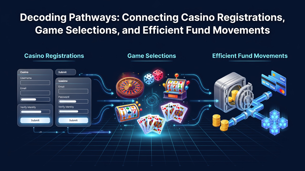 Diagram showing efficient fund movements and game selection sync on mobile casino apps