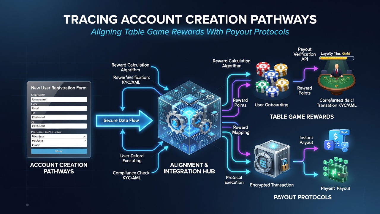 Diagram illustrating data flow between table game reward modules and payout verification systems